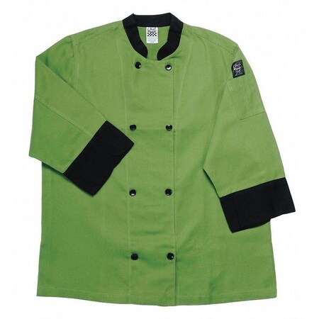 Chef Revival Crew Jacket, Unisex, Green, 5X J134MT-5X