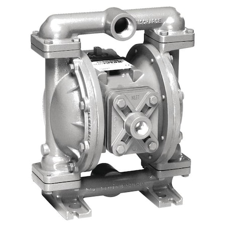 Sandpiper Double Diaphragm Pump, Stainless steel, Air Operated, 45 GPM S1FB1S2TANS000.