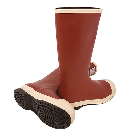Tingley Men's Pylon Tall Rubber Boots, Steel Toe, 16" Height, Brick Red, 10 MB921B