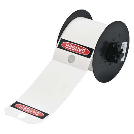 Brady Safety Tag, Black/Red/white, Labels/Roll: 100 B30-255-551-OSHADA