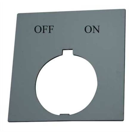 Eaton Legend Plate, Square, Off On, Black HT8SP42
