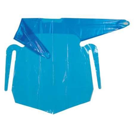 Polyco Gown, Polyolefin, Welded, 4 mil, 45 in, Blue, Universal, 50 PK 42400