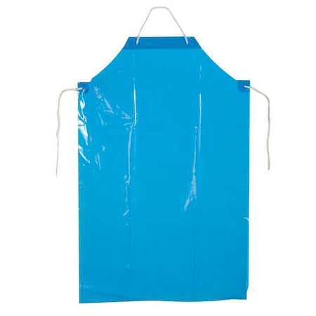 Polyco Bib Apron, Nylon/Polyolefin, Blue, 45 in, Universal 45401
