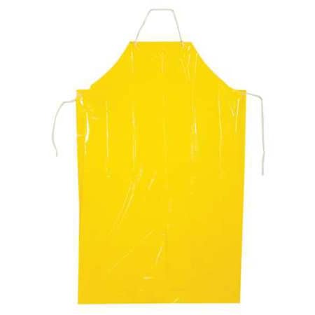 Polyco Bib Apron, Nylon/Polyolefin, Yellow, 55 in, Universal 45504
