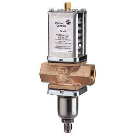 JOHNSON CONTROLS Water Regulating Valve, 2 Way, 1 In V246GD1-001C