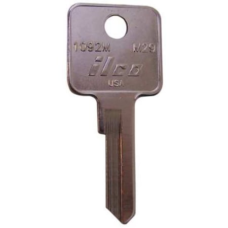 Kaba Ilco Key Blank, Brass, 1092M-M29, PK10 1092M-M29