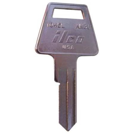 Kaba Ilco Key Blank, Brass, 1045L-AM3L, PK10 1045L-AM3L