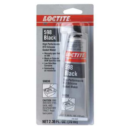Loctite High Performance RTV Gasket Maker, 70 mL, Black, Temp Range -75 to 625 Degrees F 234609