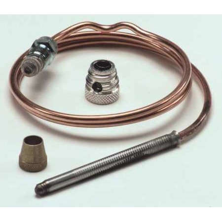 Robertshaw Thermocouple, LP/NG, 20 to 30 mV, 48 in L., Threaded, Tinnerman Clip 1970-048