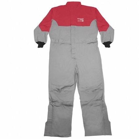 Salisbury Coverall, 12 cal/sq cm ATPV, 5XL, Hook and Loop, Zipper ACCA12RG5X