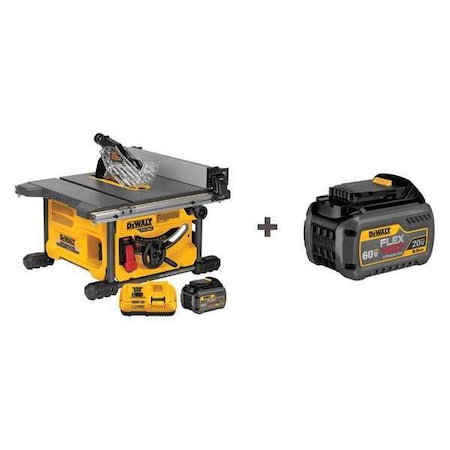 Dewalt Cordless Cordless Table Saw 8-1/4 in Blade Dia. DCS7485T1/ DCB606