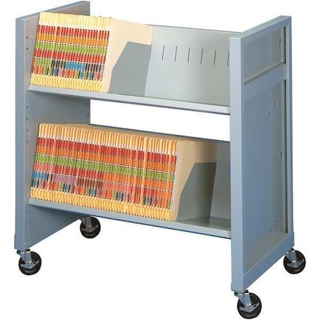 Datum Storage File Cart, Ltr/Lgl Size Shlvs, Gray Mist BFC-2