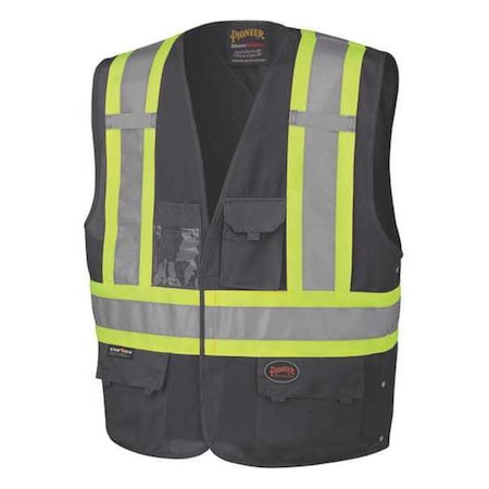 Pioneer Interlock Safety Vest, Hi-Vis, Black, 4/5XL V1021570U-4/5XL