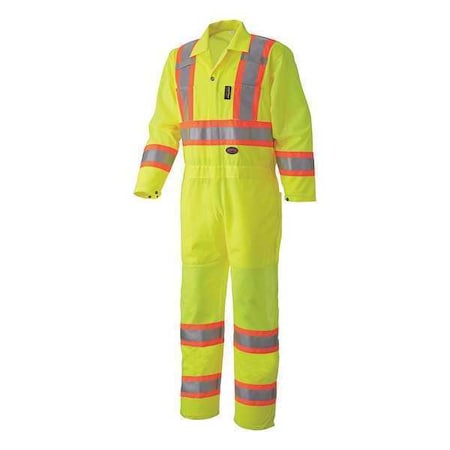 Pioneer Traffic Coverall, Hi-Vis, Yw, Polyester, L V1070160U-L