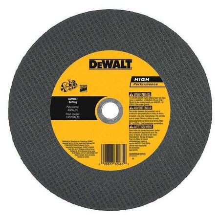 Dewalt Concrete Saw Cut-Off Wheel, 14x3/16x1In DW8039