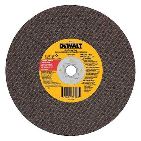 Dewalt 8" x 1/8" x 5/8"-diamond drive metal cutting blade DW3531