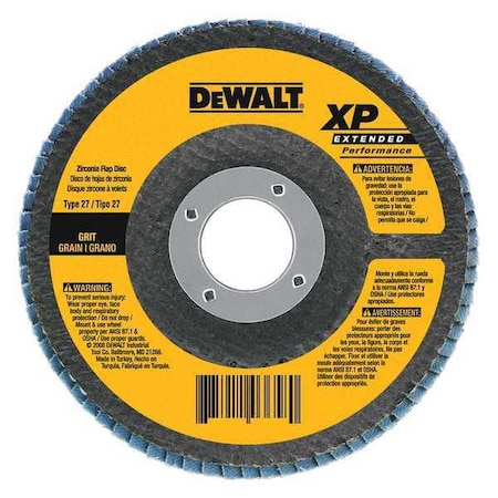 Dewalt Flap Disc, T29, 24G, 7"x5/8"-11 DW8341