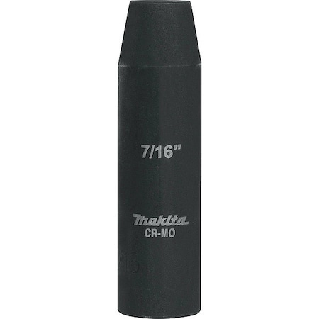 Makita 1/2" Drive Impact Socket Black Oxide Coated, Deep Well, 7/16", 1/2" D A-96241