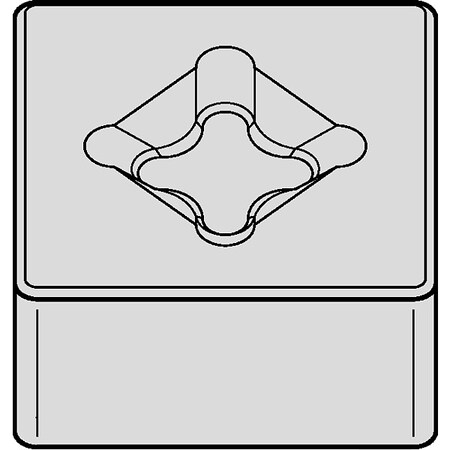 Widia Diamond Turning Insert, Square, 4, SNMX, 3, Ceramic-Si SNMX453T0820