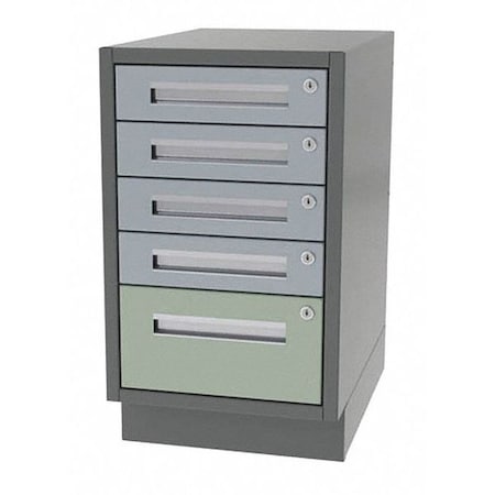 GREENE MANUFACTURING Cabinet, 5 Drawer, 24" W x 21" D x 28" H DT-2421-4010