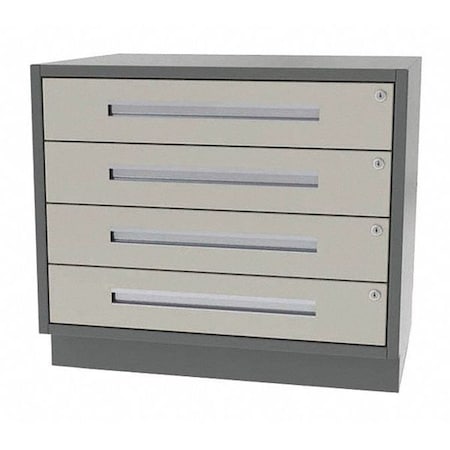 GREENE MANUFACTURING Cabinet, 4 Drawer, 48" W x 18" D x 28" H DT-4818-0400