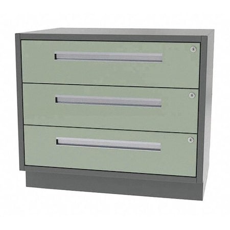 Greene Manufacturing Lab Cabinet, 3 Drawer, 48"Wx28"Dx34"H DTL-4828-0030
