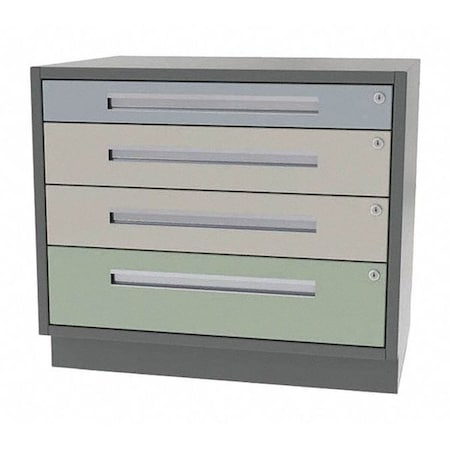 Greene Manufacturing Lab Cabinet, 4 Drawer, 48"Wx18"Dx34"H DTL-4818-1210