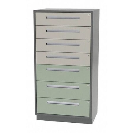Greene Manufacturing Tall Cabinet, 42"Wx28"Dx62"H, 7 Drawer DTLT-4228-0430-62