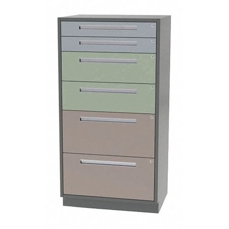 Greene Manufacturing Tall Cabinet, 36"Wx24"Dx62"H, 6 Drawer DTLT-3624-2022-62