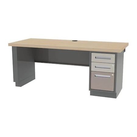 Greene Manufacturing Pre Engineered Work Stations Work Station, 7 ft. Lab Height, 30" D X 35-3/4" H, 84" W X Hardwood DTL-7AG