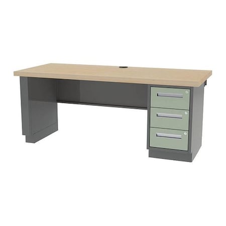 Greene Manufacturing Pre Engineered Work Stations Work Station, 8 ft. Lab Height, 30" D X 35-3/4" H, 96" W X Hardwood DTL-8AE