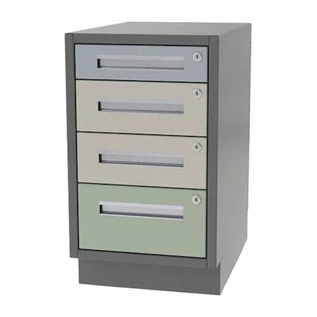 GREENE MANUFACTURING Cabinet, 4 Drawer, 16" W x 24" D x 28" H DT-1624-1210