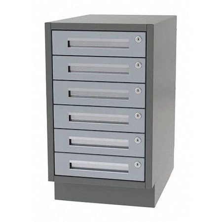 GREENE MANUFACTURING Cabinet, 6 Drawer, 18"Wx18"Dx28"H DT-1818-6000