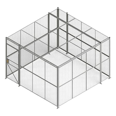 Wirecrafters Welded Wire, 4 sided, hinge door, ceiling 12124CRW