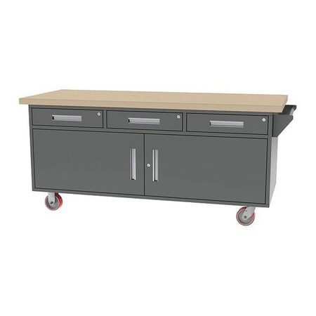 GREENE MANUFACTURING Mobile Workbench, 75" W x 30" D x 34" H MG-88.STL