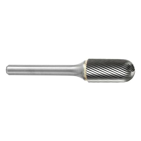 Sgspro Carbide Bur, Cyl End Radius, 3/8in, Single 11800