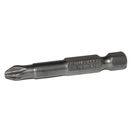 Eazypower Phillips Anti Skip Ribbed Bit, No. 2, 2", SAE or Metric: SAE 80545/B