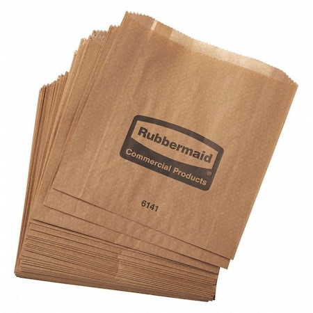 Rubbermaid Commercial Waxed Sanitary Napkin Disposal Liner Bags 250pk. FG6141000000