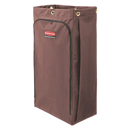 Rubbermaid Commercial Hk Cart Canvas, Lined Bag, 30 gal., Brn 1966887