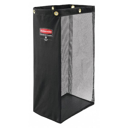 Rubbermaid Commercial Hk Cart, Side Load Mesh Linen Bag, Blk 1966889