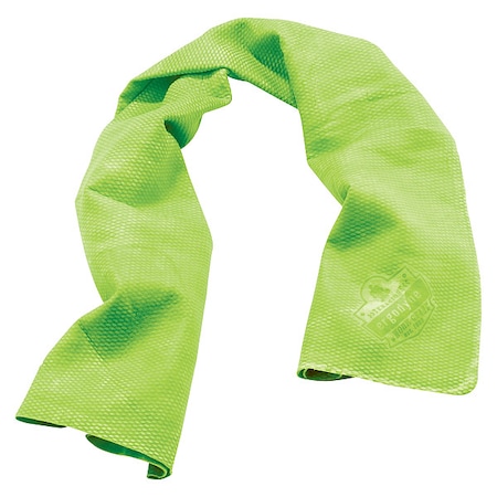 Ergodyne Evaporative Cooling Towel, PVA, Long Lasting Cooling Relief, 29.5 in L x 13 in W, Lime 6602