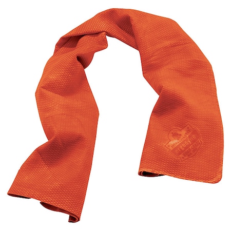 Ergodyne Evaporative Cooling Towel, PVA, Long Lasting Cooling Relief, 29.5 in L x 13 in W, Orange 6602