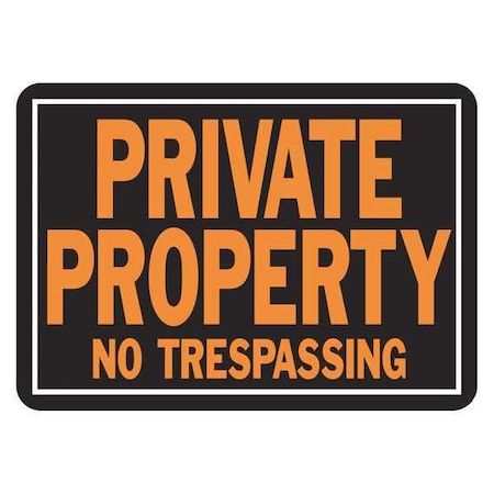 Hy-Ko No Trespass Sign, 10"x14", PK12, 848 848