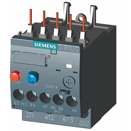 SIEMENS Overload Relay, 0.28 to 0.40A, 3P, Class 10 3RU21160EB0