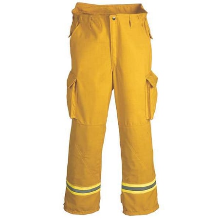 Fire-Dex Wildland Fire Fighting Pants, Nomex, Yellow, XL FS1P051PKB1