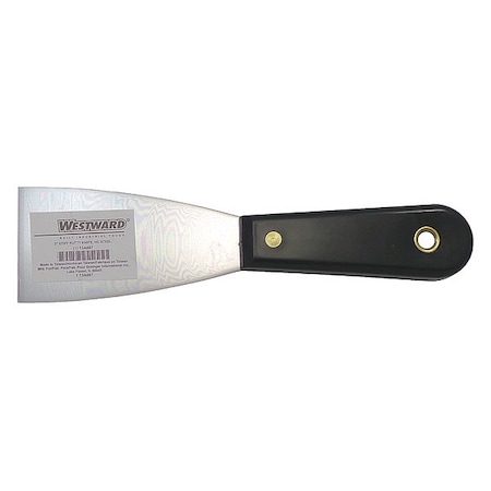 Westward Putty Knife, Stiff, 2", Carbon Steel, Color: Black 13A667