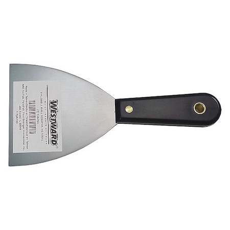 Westward Wall Scraper, Flexible, 4", Carbon Steel 13A703