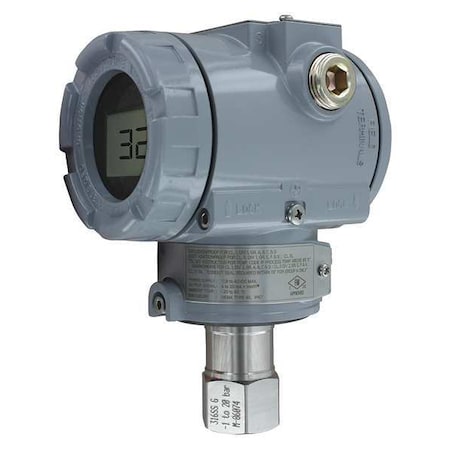 Mercoid Smart pressure transmitter, range -14.5 to 217 psi with LCD display, (factory set 0 to 217 psig). 3200G-2-FM-1-1-LCD