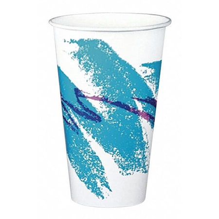 Solo Disposable Cold Cup 12 oz. White/Blue/Purple, Paper, Pk2000 R12N-00055