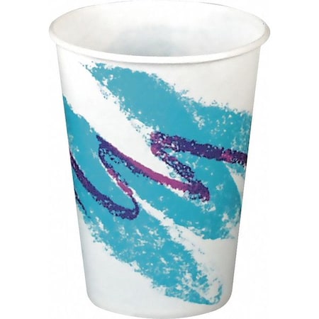 Solo Disposable Cold Cup 9 oz. White/Blue/Purple, Paper, Pk2000 R9N-00055